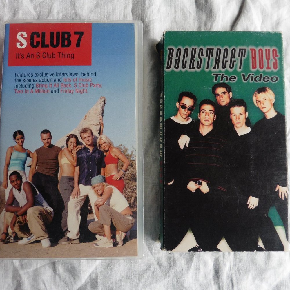VHS / VCR Tapes (Backstreet Boys - The Video) & S Club 7.
